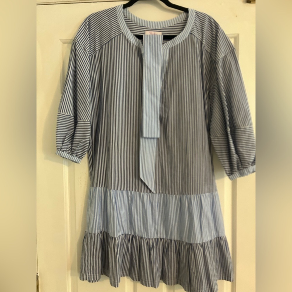 PARKER - Jenna Striped Combo Dress - Small